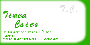 timea csics business card